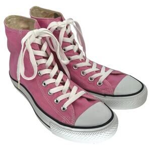 Converse Chuck Taylor All Star High Top Pink Canvas Sneakers - M 7.5 / W 9.5